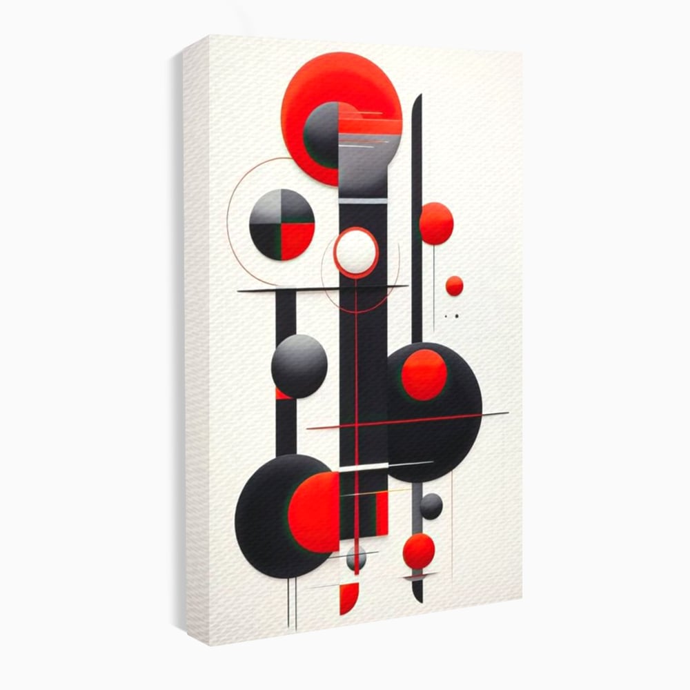Tablou canvas cu tablou canvas cu forme geometrice abstracte, fara rama, pe sasiu de lemn